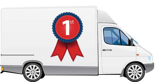 Clipart of a van with Bridgedales Nutrition rosette on